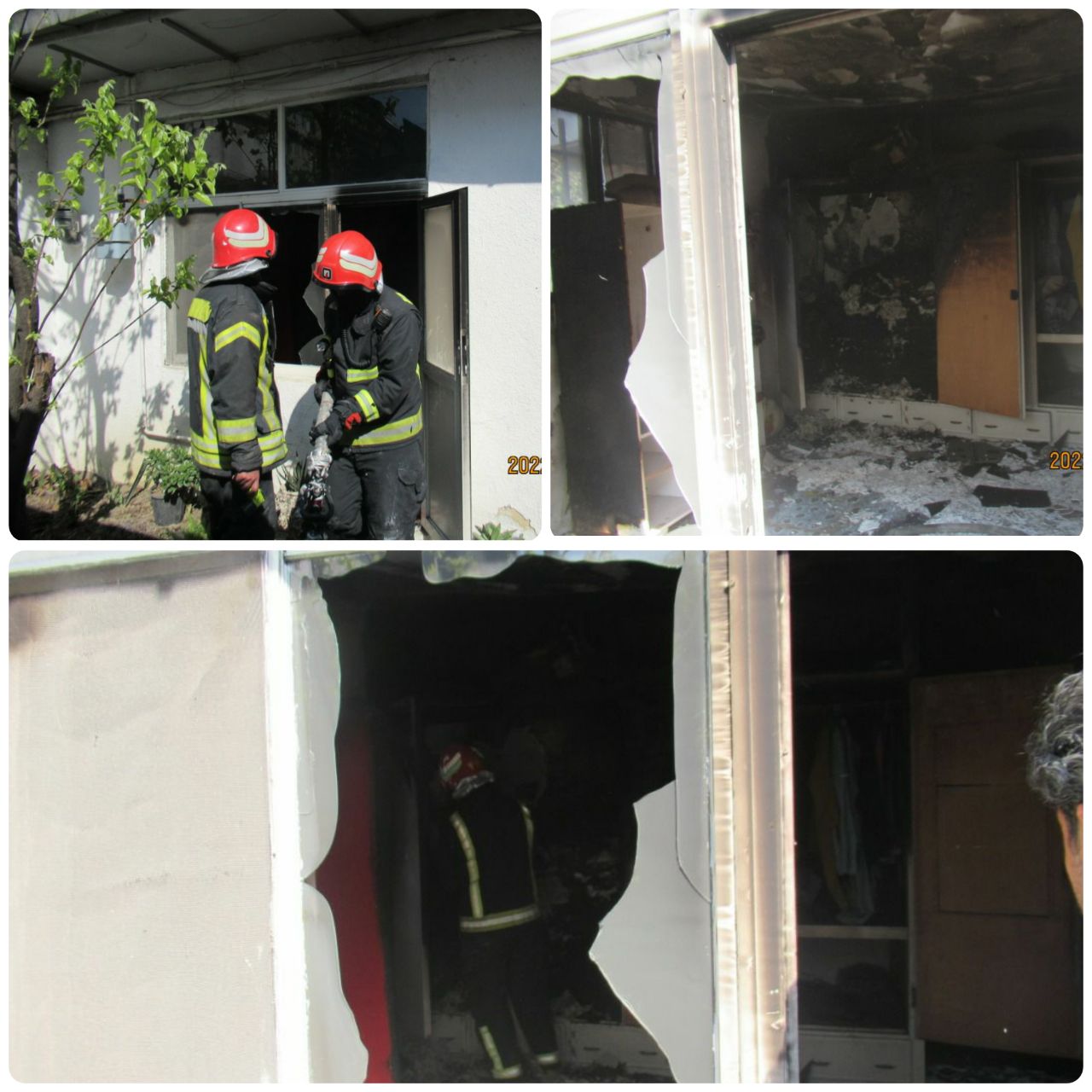 مهار آتش سوزی منزل مسکونی در بابل