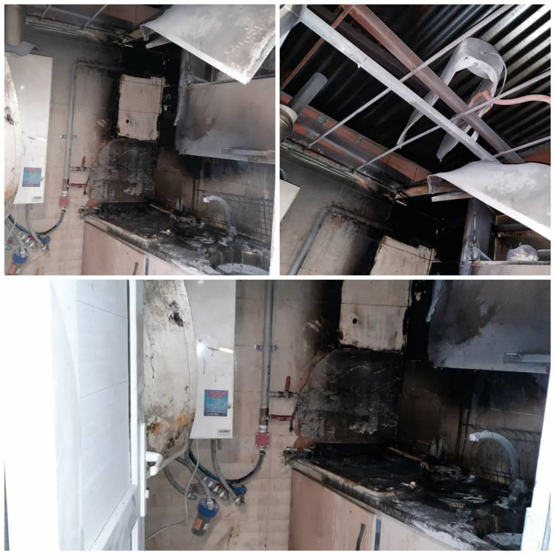 مهار آتش سوزی داروخانه در بابل