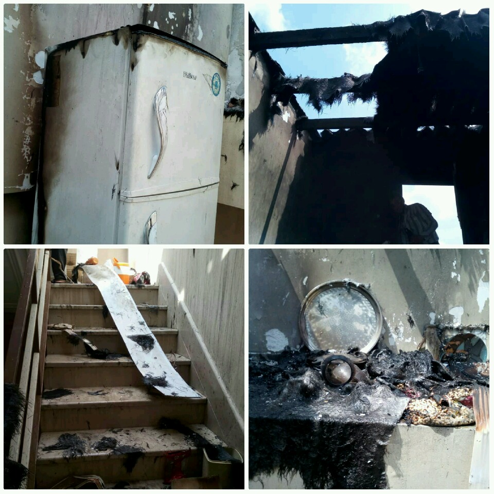 آتش سوزی منزل مسکونی در بابل