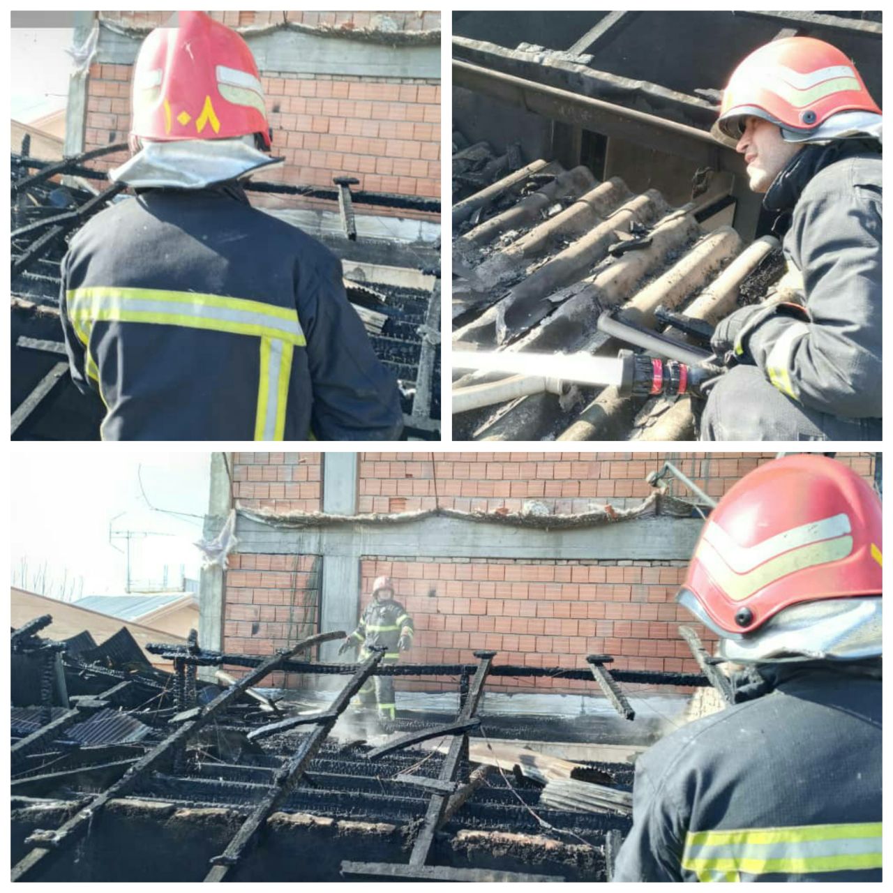 مهار آتش سوزی یک واحد مسکونی بافت قدیم در بابل