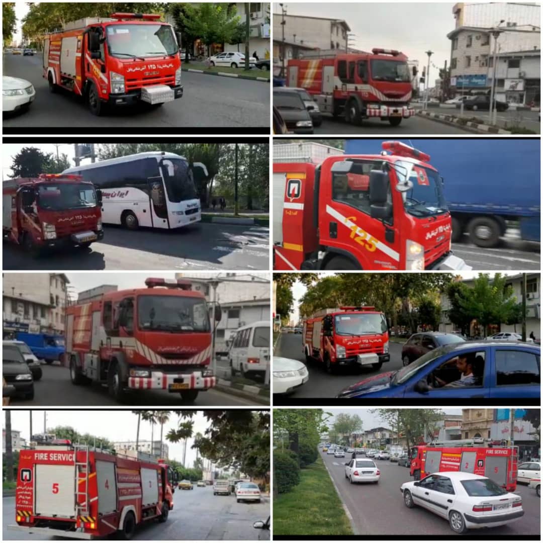 گشت زنی و آماده باش ناوگان عملیاتی سازمان آتش نشانی و خدمات ایمنی شهرداری  بابل جهت مقابله با حوادث احتمالی در شب چهارشنبه آخر سال