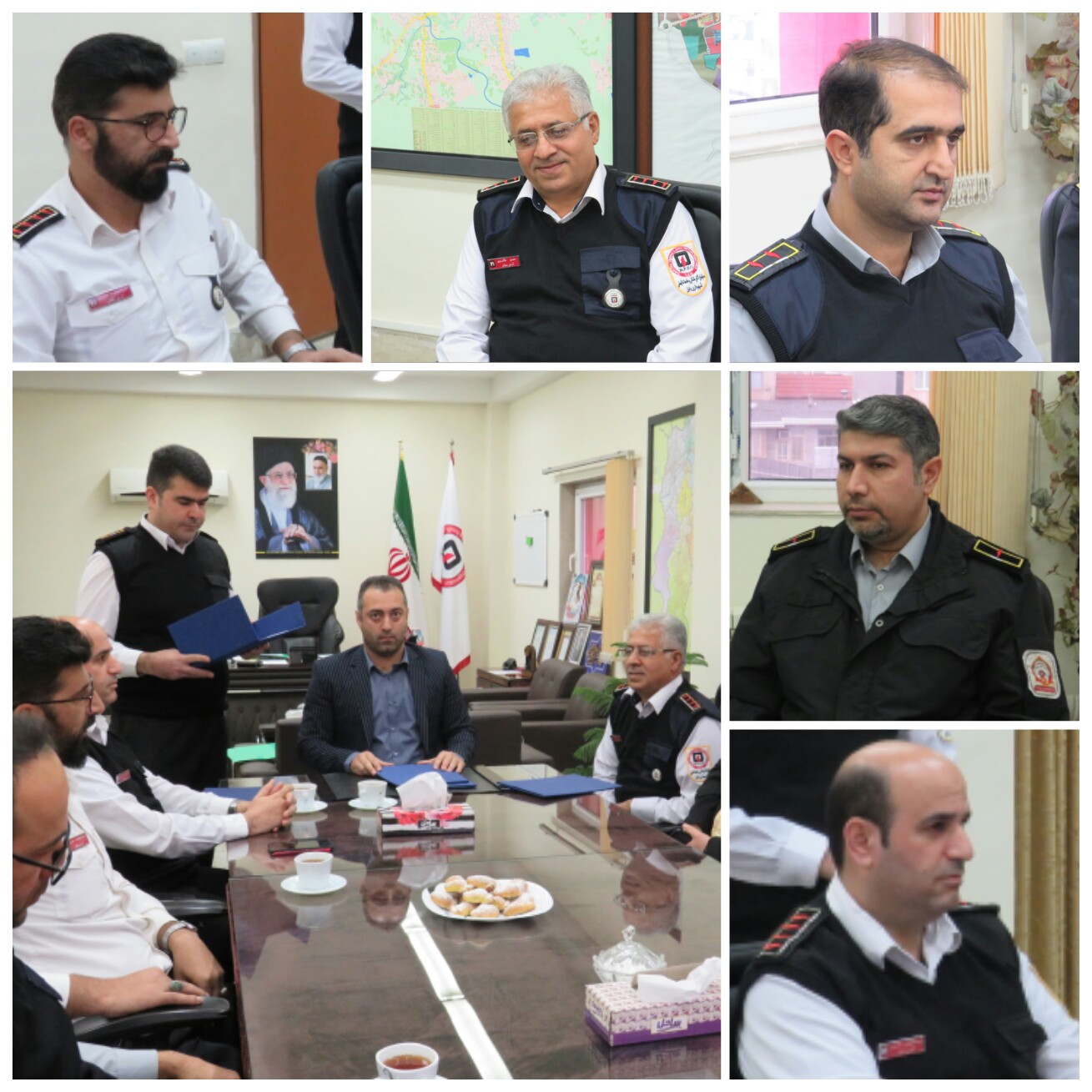 جلسه تکریم و معارفه در سازمان آتش نشانی 