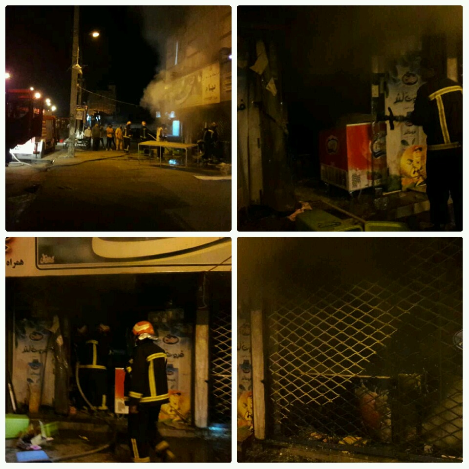 آتش سوزی بامدادی سوپر مارکت در بابل