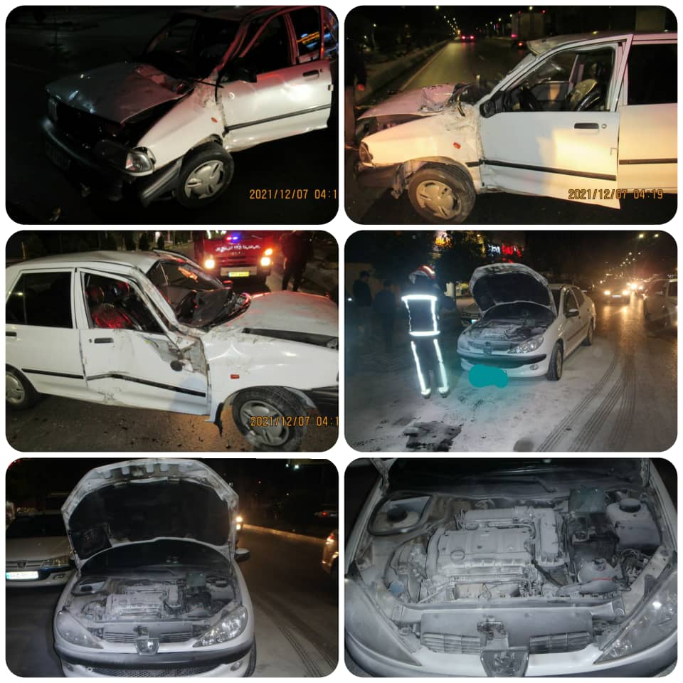 وقوع دو حادثه خودرویی در بابل