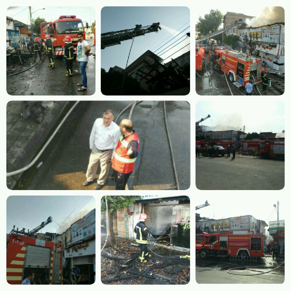 آتش سوزی گسترده  ساختمان قدیمی با کاربری تجاری، آموزشی و انبار در میدان ۱۷ شهریور بابل ، تلاش آتش نشانان مانع از سرایت آتش به ساختمانهای همجوار شد.   