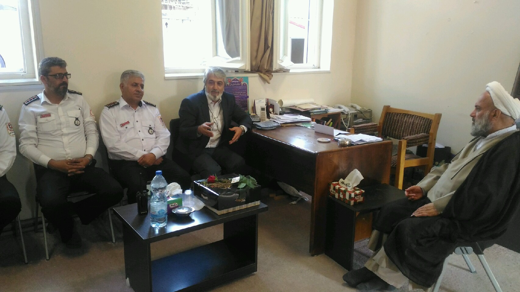دیدار آتش نشانان با امام جمعه بابل 