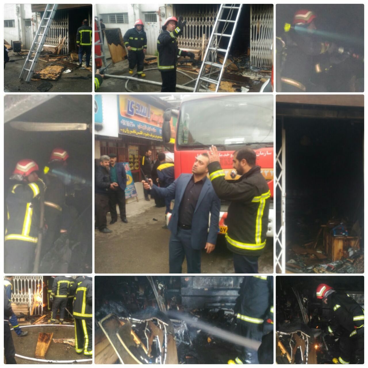  انفجار و آتش سوزی کارگاه تابلوسازی ودکوراسیون 