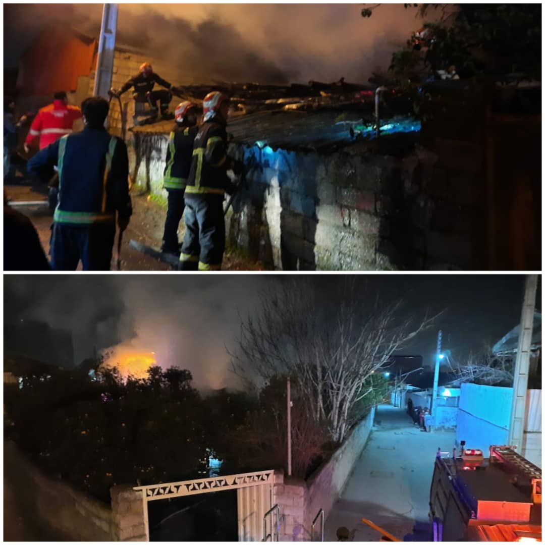 مهار آتش سوزی یک واحد مسکونی متروکه در بابل