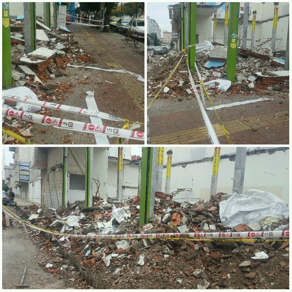 تخریب غیر اصولی ساختمان مسکونی در بابل حادثه آفرید.