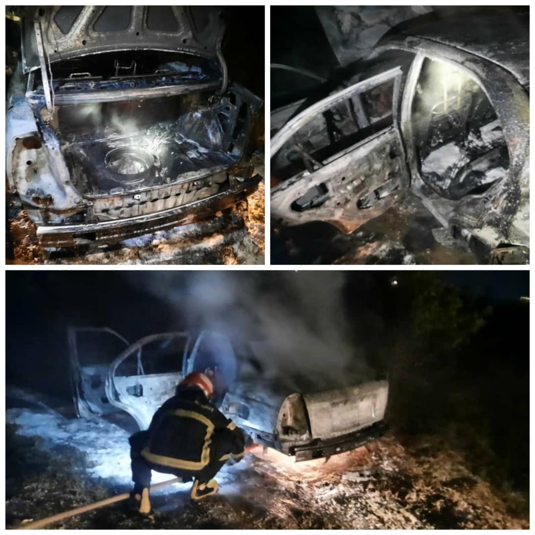 آتش سوزی شبانگاهی یک دستگاه سواری هیوندای ورنا در بابل