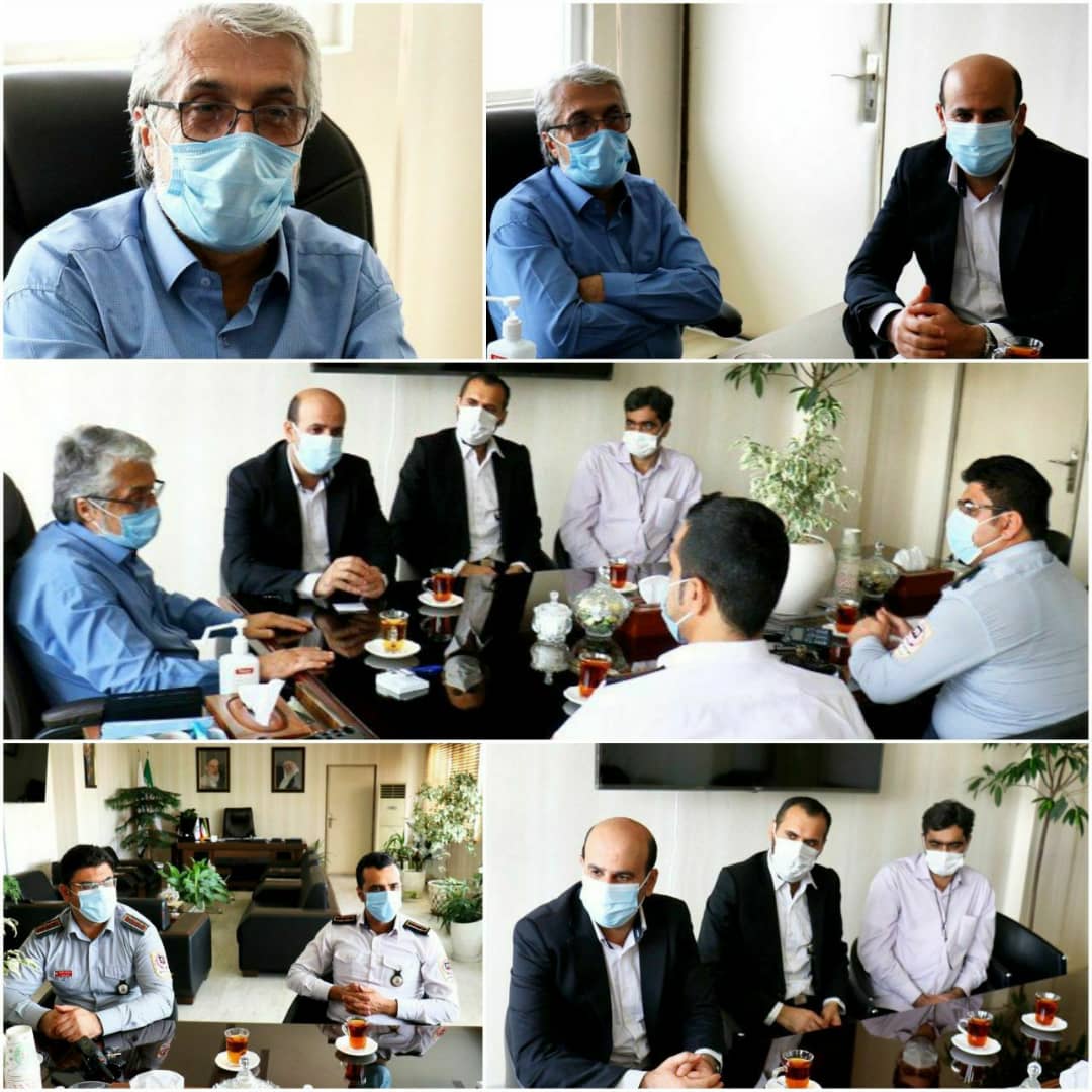 دیدار مسئولین سازمان آتش نشانی با سرپرست شهرداری بابل