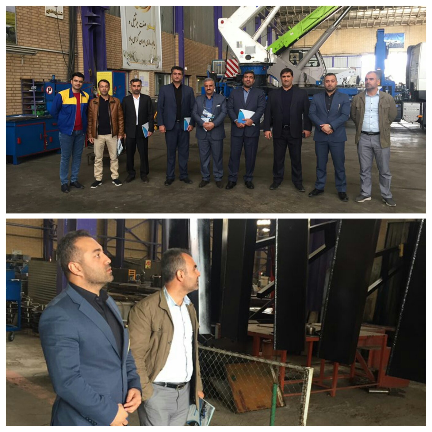 بازدید سرپرست سازمان از شرکت لجور (تولید کننده انواع جرثقیل و بالابرهای هیدورلیکی) در شهرک صنعتی اراک