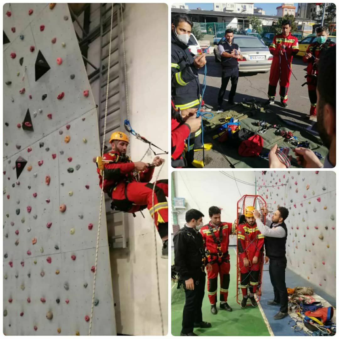 آموزش و تمرین منظم  نجات درارتفاع و انتقال مصدوم